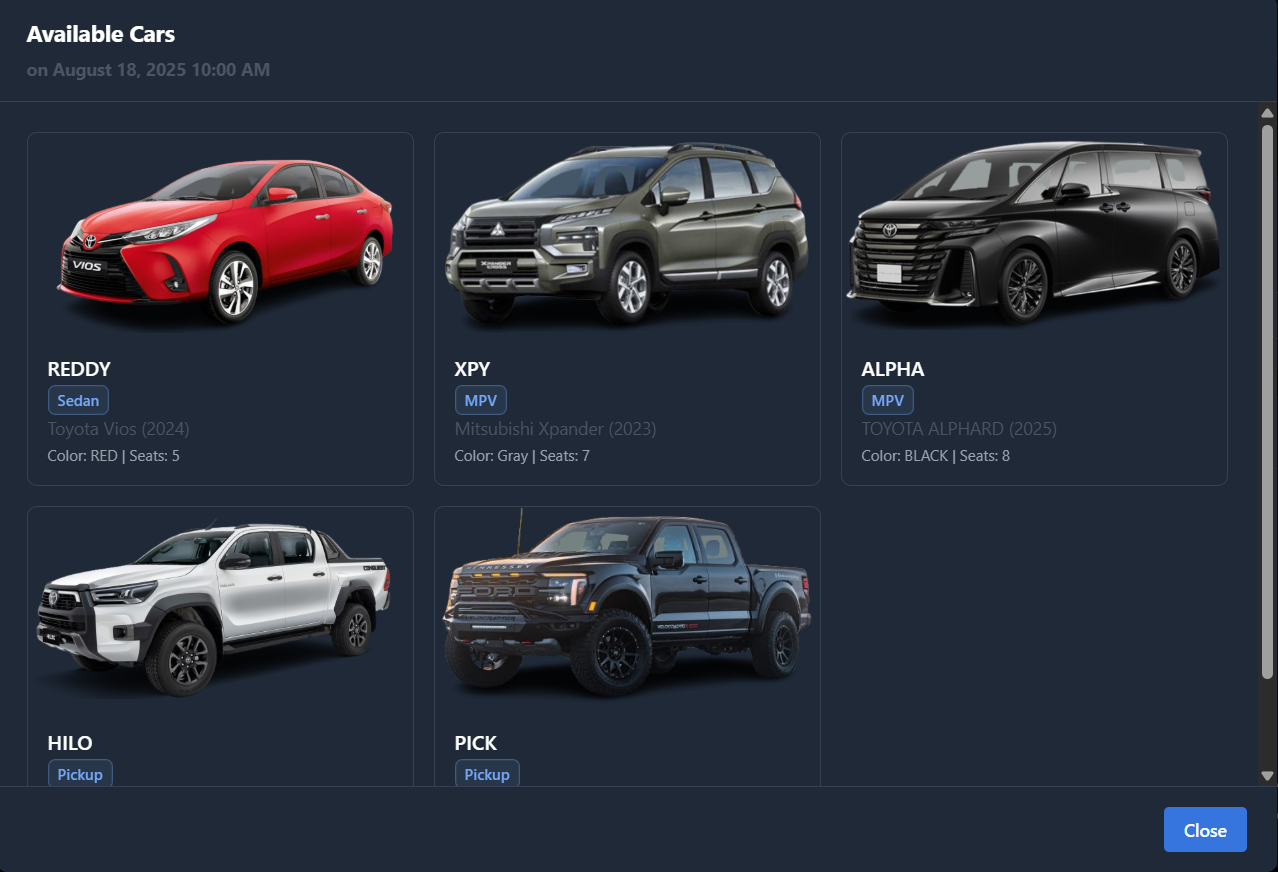 📅 Car Availability